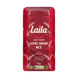 Long grain rice, easy cook rice, laila rice, rice online, 1kg pack, laila foods, grocery online