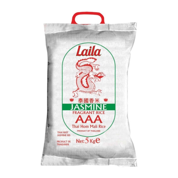 Jasmine Rice, laila jasmine rice, laila rice, laila foods, grocery online, 5kg pack