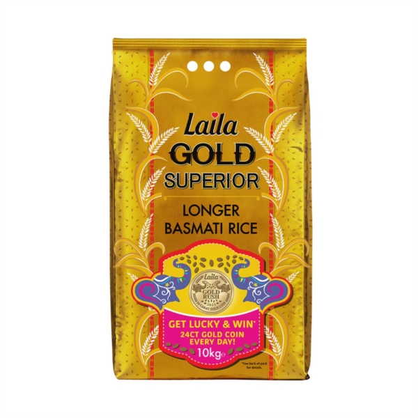 Basmati Rice, Laila Gold Basmati Rice, Rice 10kg pillow pack, Laila Foods, Grocery Online