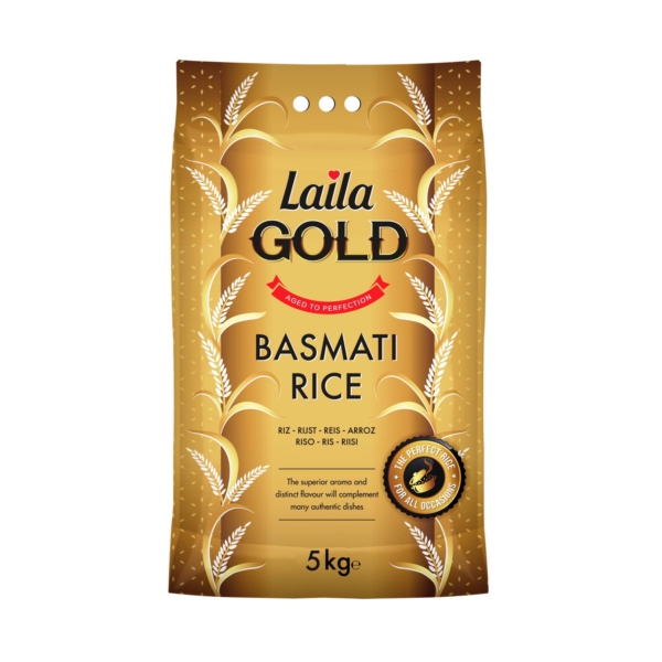 Basmati Rice, Laila Gold Basmati Rice, Rice 5kg pillow pack, Laila Foods, Grocery Online