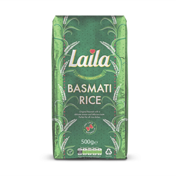 Basmati rice, rice online, gluten free, laila rice, laila foods, grocery online, 500g pack