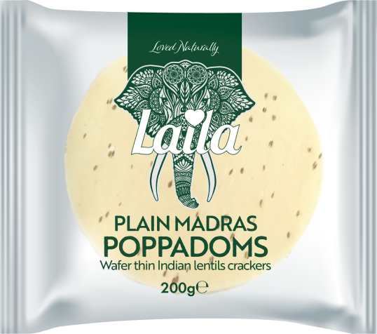 Laila Plain Madras Poppadoms